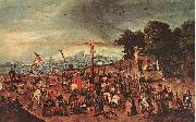 BRUEGHEL, Pieter the Younger Crucifixion oil painting artist